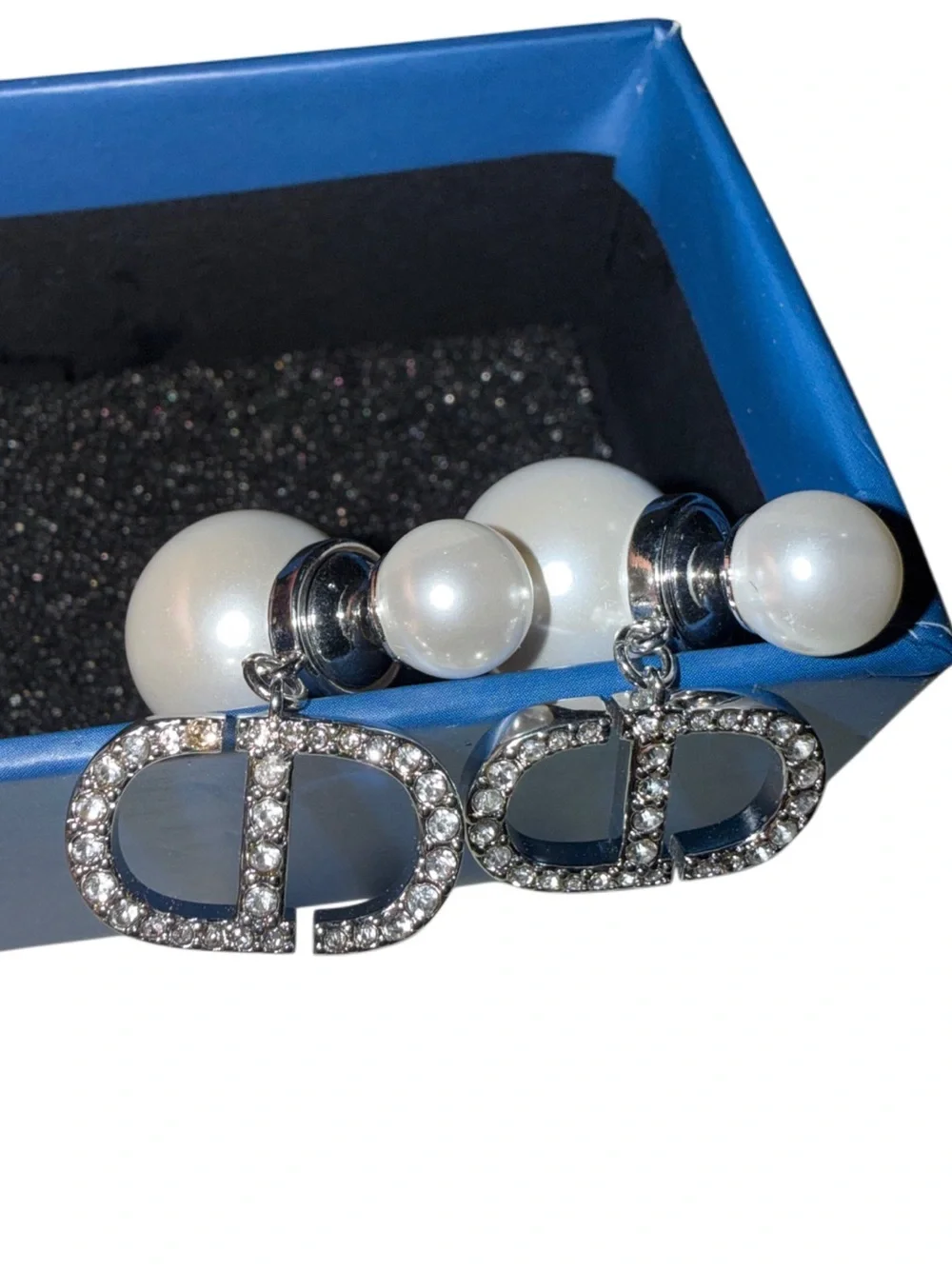 Pearl Stud Drop Earrings Crystal Rhinestone Dangle Statement Jewelry